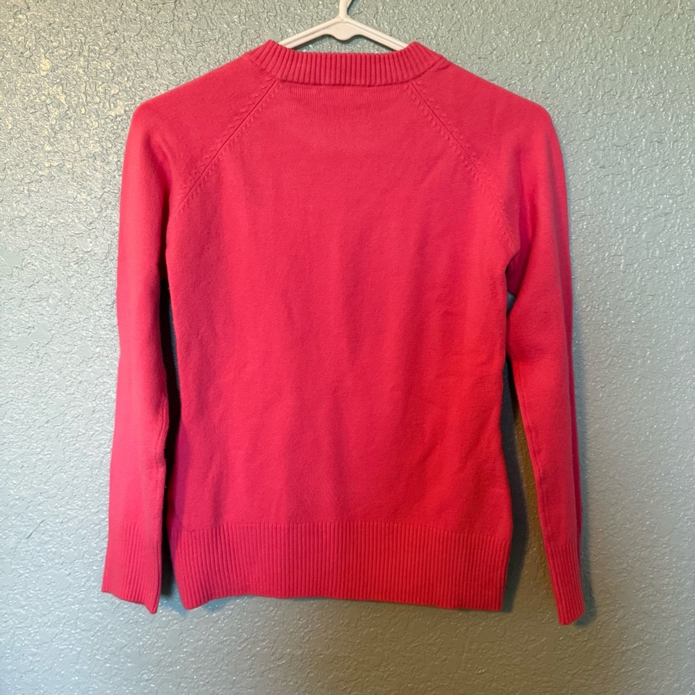 French Connection Pink Tight Knit Long Sleeve Sweater - Size Small - Picture 4 of 6